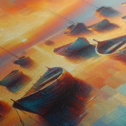 Slika čolni na mirni gladini - 120x60