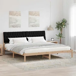 Krevetni okvir s tapiciranim uzglavljem Smeđa 200 x 200 cm