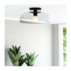Alora Mood ALM-SYLVIA-SF-BK-CL - Plafonsko svetlo SYLVIA 1xE27/60W/230V crno