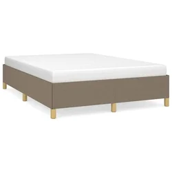 Vidaxl Posteljni okvir brez vzmetnice taupe 140x190 cm blago