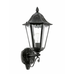 Eglo Navedo spoljna zidna lampa/1, e27, crna/srebrna