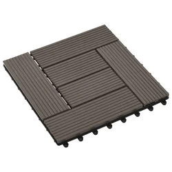 Pločice za decking 11 pcs Tamno smeđa 30 x 30 cm