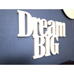 shumee Stenska dekoracija Dream BIG z napisom