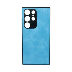 Maska za telefon LEATHER CASE za Samsung S23 Ultra, Akvamarin
