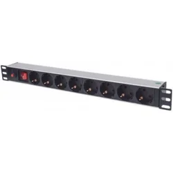 Intellinet pdu letva 19INC 1u rackmount 8-output, 3m, black