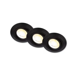 Briloner 7586035 - komplet 3x LED kupatilsko ugradno svetlo KLIRA LED/4,9W/230V IP23 crno