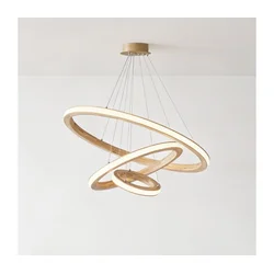 Brilagi - drveni LED luster UMEA WOOD na sajli, LED/45W/230V, prečnik 60 cm