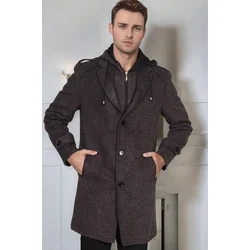 PLT9401 DEWBERRY MENS COAT-PATTERNED ANTHRACITE