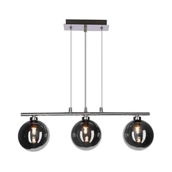 Luster na sajli SOMUL 3xG9/20W/230V zadimljeno crna