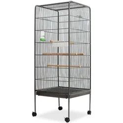 Kavez za ptice crni 54 x 54 x 146 cm čelični