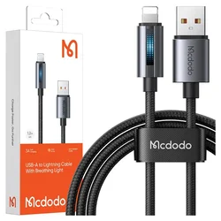 Mcdodo Polnilnik MCDODO USB Lightning kabel za hitro polnjenje za iPhone 1M LED