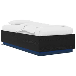 Krevetna konstrukcija s LED svjetlom Crni hrast 80 x 200 cm