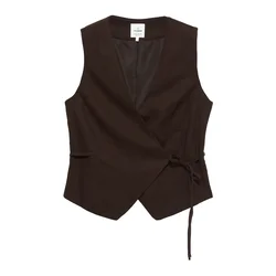 Pull&Bear Telovnik  čokolada