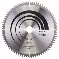 BOSCH List kružne testere Optiline Wood 250 x 30 x 3.2 mm. 80 (2608640645)