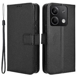 GS Ovitek za Xiaomi Redmi Note 13 5G, pametna denarnica z magnetom, črna