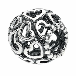 PANDORA srčna kroglica 790964 (srebro 925/1000), srebrna