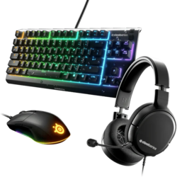 SteelSeries Apex 3 + Rival 3 + Arctis 1 komplet