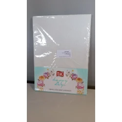 Tac Set posteljine Queen, Čaršaf i 2 jastučnice, 120x200cm, Beli
