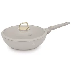 Berlinger Haus Wok tiganj sa poklopcem Sahara Collection BH-8064N, 28 cm, Krem