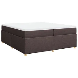 vidaXL vidaXL Box spring postelja z vzmetnico temno rjav 200x200 cm blago, (21308502)