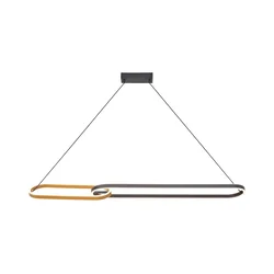 Zuma Line P241145502A - LED luster na sajli RAVON 2xLED/40W/230V crna/zlatna