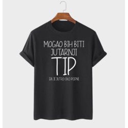MAFIMI Muška majica Mogao bih biti jutarnji tip, Crna