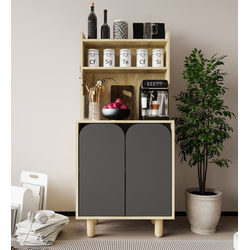 HANAH HOME Višenamenska samostojeća polica Parma 2 Sapphire Hrast Anthracite