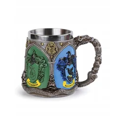 VELIKA KOVINSKA SKODELICA Z ZNAČKO HARRY POTTER HIŠE ZA OBOŽEVALCE ČAROVNIKOV 3D DARILO