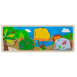 Bigjigs Toys Senzorické puzzle džungľa