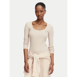 Guess Bluza V4BP07 K8RT2 Bež Slim Fit