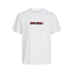 Jack & Jones Junior Majica JJMunk ognjeno rdeča / črna / bela