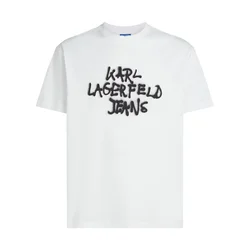 KARL LAGERFELD JEANS Majica črna/bela