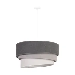 Duolla - Luster na sajli TRIO 1xE27/15W/230V, prečnik 45 cm, antracit/siva/bela