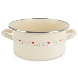Northix Krem emajl lonček TONCA 24 cm, 4 l