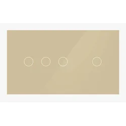 SmartHome Pametni prekidač za svetlo, WiFi, 3 tastera+1 taster 40A, Zlatne boje