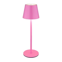 Globo 58488P-LED Stona lampa VANNIE 3W/5V IP54 1800mAh, ružičasta — dodirna, punjiva, sa prigušiva, pogodna za spoljašnju upotrebu