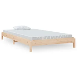 Vidaxl Postelja 100x200 cm trdna borovina