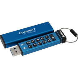 Kingston IronKey Keypad 200/64GB/USB 3.2/USB-A/Modra