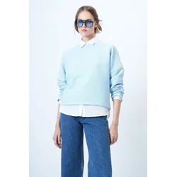 Trend Alacati Stili Ženska bluza Alc-X14391, Svetloplava
