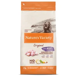 NATURES VARIETY Suva hrana sa ukusom ćuretine za odrasle pse Original GF Medium Adult 2kg