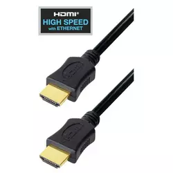 DIGITUS HDMI-HDMI + Mrežni kabel 5m črn High Speed (AK-330107-050-S)