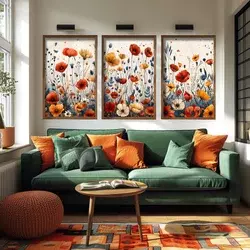 Wallity Dekorativna slika GE258-L, 35x47x3,5cm, 3 dela