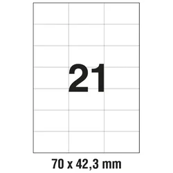 ETIKETE ILK  70X42,3MM PK100L ZWECKFORM 3652