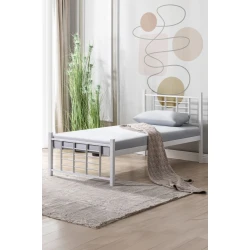 Woody Fashion Single Bedstead K01 - White (90 x 200)