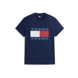 Tommy Jeans Majica marine/rdeča/bela
