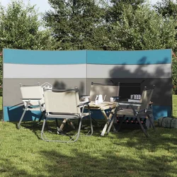 Vjetrobran za kampiranje plavo 340x130 cm vodootporni