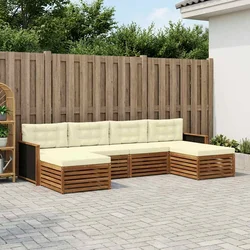 Setovi sofa s jastukom 6 pcs Čvrsto drvo akacije