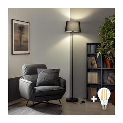 Brilagi - LED podna lampa CERIA 1xE27/40W/230V prečnik 30 cm crna