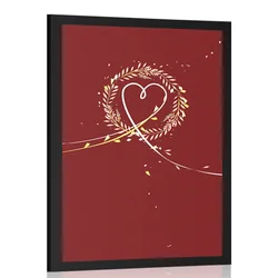 Plakat edinstveno srce z ljudskim motivom - 40x60 silver
