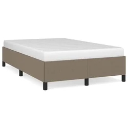 Vidaxl Posteljni okvir brez vzmetnice taupe 120x190 cm blago